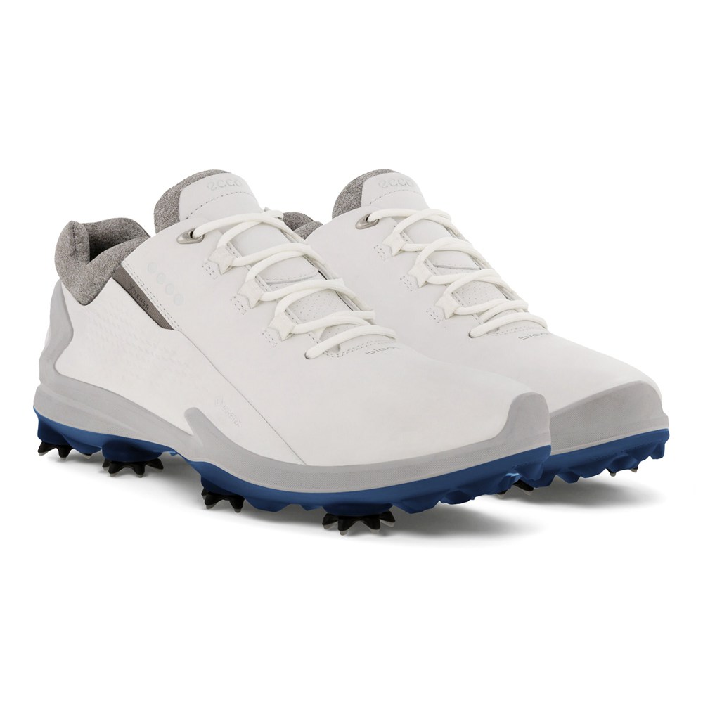 ECCO Mens Golf Shoes White - Biom G3 Cleated - INO-745309